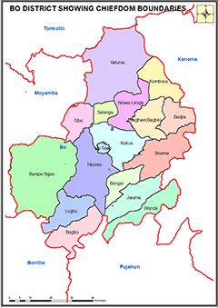 Bo District Map