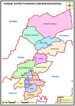 Karene District Map