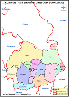 Kono District Map