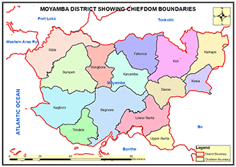 Moyamba District Map