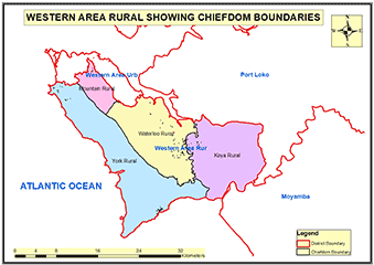 Western Area Rural  District Map