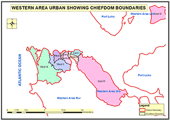 Western Area Urban  District Map